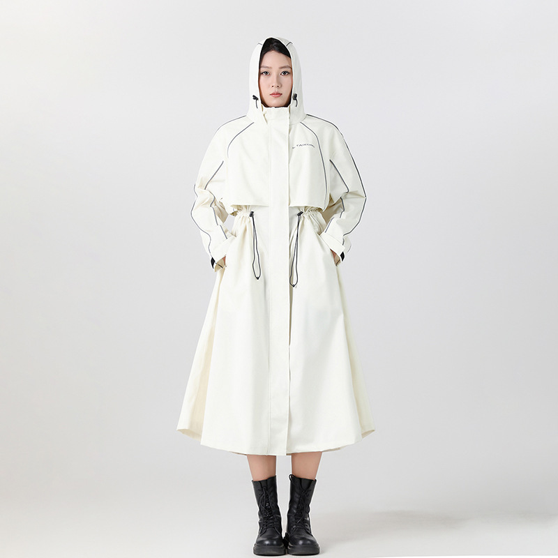 雨衣女长款全身防暴雨高端加厚风衣时尚户外穿徒步电动车骑行雨披|undefined