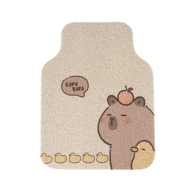 Universal Foot Pad Cartoon Non-Slip and Stain-Resistant Car - kiss-dolphin-foot-pad-front