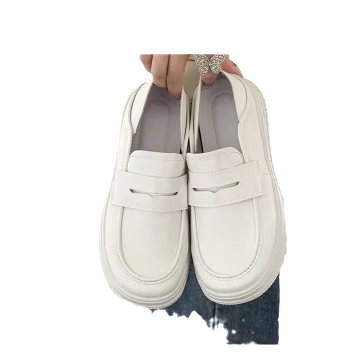 Celebridad de la red 2024 otoño nuevo estilo femenino estilo británico moda todo-fósforo temperamento casual y cómodo zapatos Lefu suela suave superficie suave