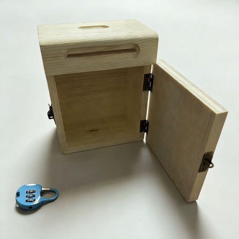 Solid Wood Creative Piggy Bank for Children, Large Capacity Wooden Coin Bank, Household Wooden Box with Password Lock Solid Wood Creative Piggy Bank for Children, Large Capacity Wooden Coin Bank, Household Wooden Box with Password Lock