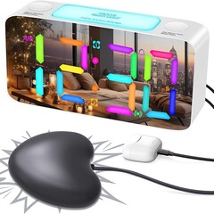 RGB振動目覚まし時計工場直売15色大音大スクリーン盲人用品