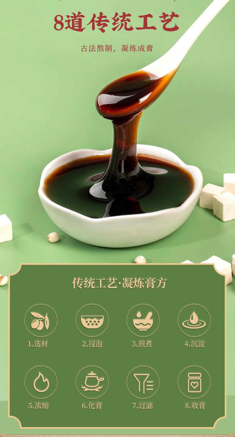 Fu Ling Yi Ren Gao (Poria & Coix Paste) — Traditional Herbal Wellness Paste, 300g Jar key features
