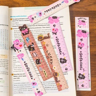 ins可爱猫咪磁性书签尺软尺学生异型绘画直尺创意文具书签小礼品