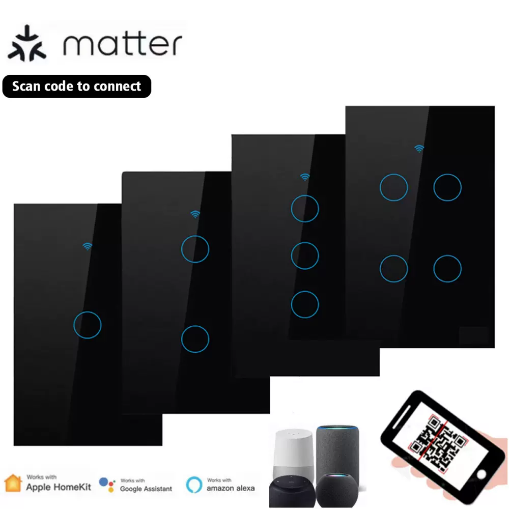 美规澳标智能开关matter智能开关 homekit 智能开关墙壁WIFI开关