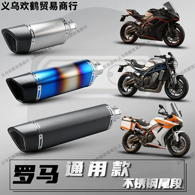 Motorcycle exhaust pipe: head, competitive stainless steel tail