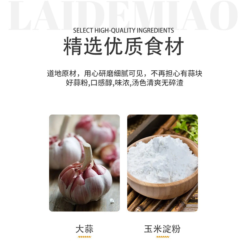 Wujia Chu Garlic Flavor Powder Commercial Wholesale Garlic Flavor Powder Western Cuisine Beef and Lamb Grilling Meat Seasoning Spices Garlic Powder