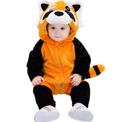 Spring New Baby Bodysuit for Spring Outing and Crawling, Raccoon Single-Layer Bodysuit