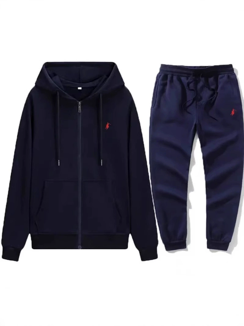 Флисовый кардиган с вышивкой Pony Paul, толстовка на молнии, мужская весенне-осенняя куртка Paul с капюшоном и брючный костюм