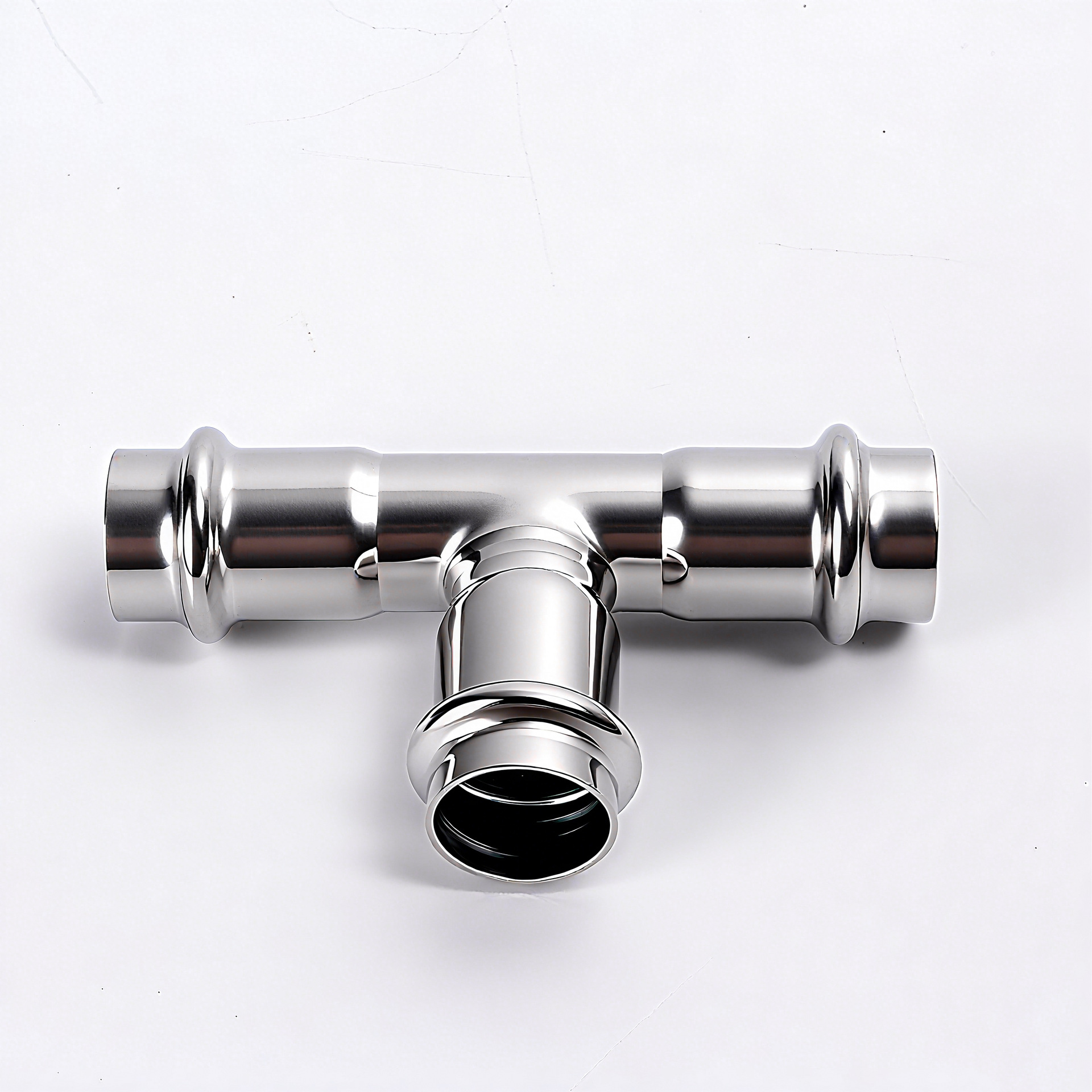 不锈钢卡压三通 厨房灶台自动灭火系统管路管件 消防灭火安装