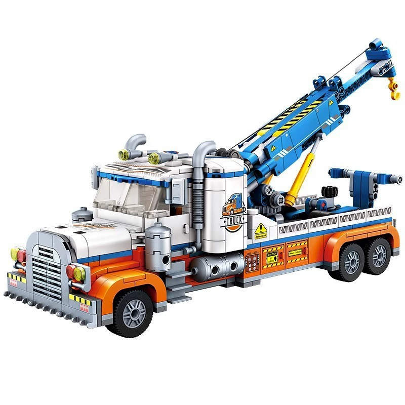 Совместимо с LEGO Ambulance, тяжелый прицеп для мальчиков, конструктор, игрушка, наука и техника
