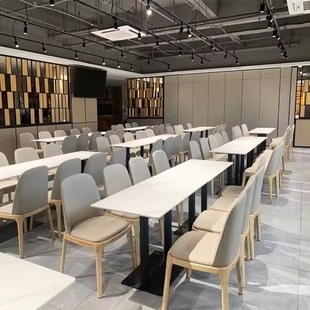 Factory Outlet Western Restaurant Milk Tea Dessert Coffee Set Dining Table and Chair Combination Hotel Soft Bag Leather Sofa Card Seat