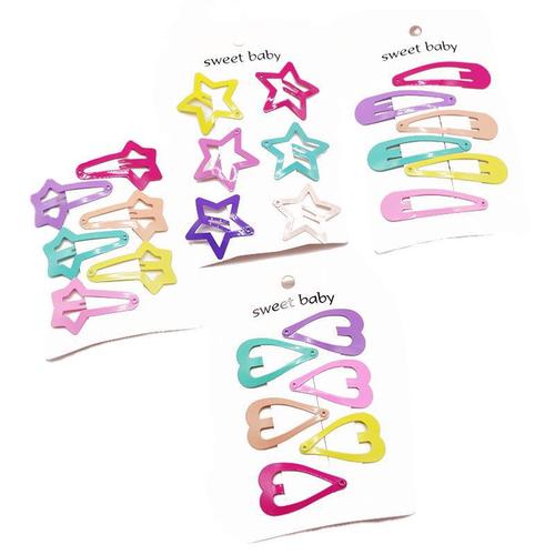 Children's hair accessories Korean style girl heart candy color bb clip paint five-pointed star love color hair clip sweet hairpin