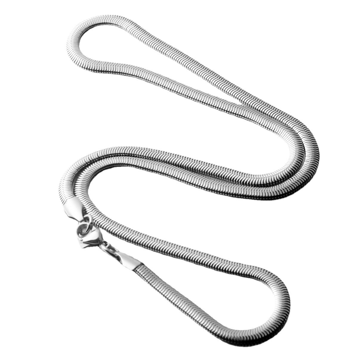 Collier personnalisé tendance pour hommes, nouvelle chaîne à lame en acier inoxydable et titane, barre de discothèque, plat_voghion.com