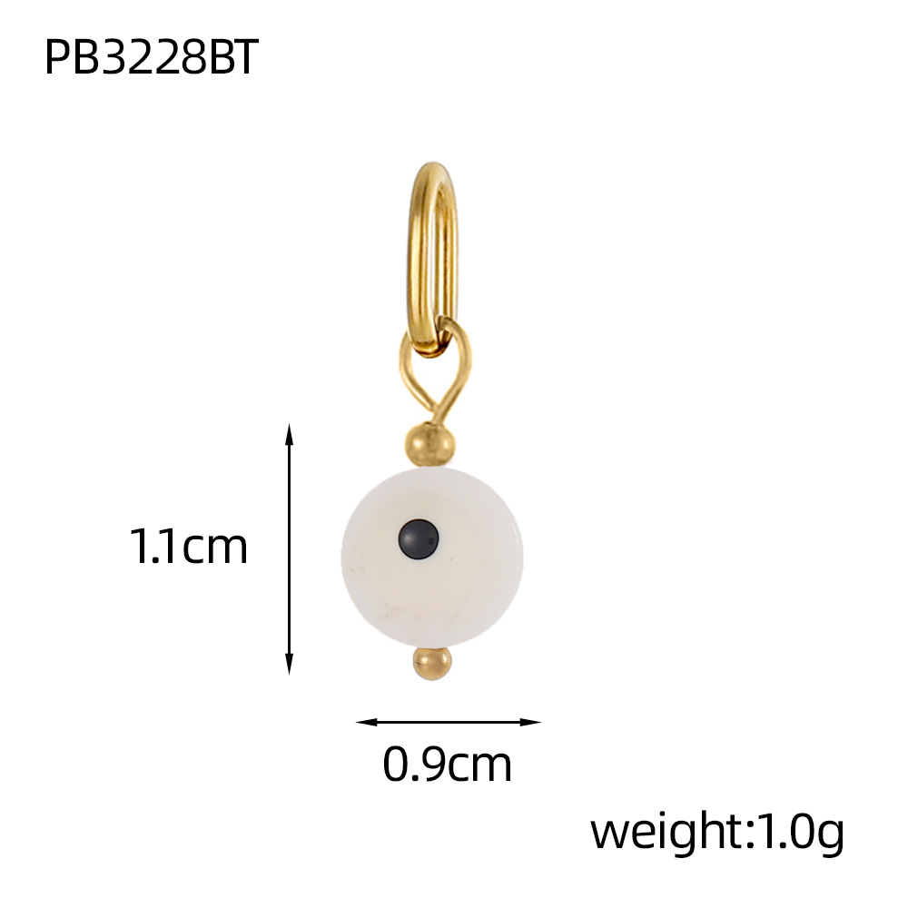 2g Weight Pendant Jewelry Making Type DIY Ornament Accessories Classification 1 Piece Quantity 304 Stainless Steel Material Devil's Eye Pattern All Seasons Season Polished Finish Plating Design Simple Style, Classic Style Style 1 Piece 304 Stainless Steel Devil's Eye Polished Pendant DIY Ornament Accessories 19