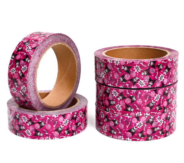 Thankyou cinta adhesiva de embalaje rosa, sello de red, cinta de sellado, cinta de impresión de dibujos animados, fabricante al por mayor