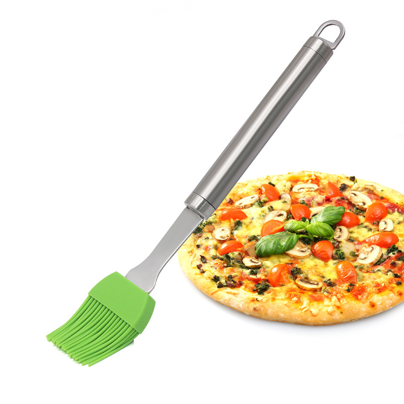Stainless Steel Handle Silicone Sweep Brush High Temperature Resistant Barbecue Brush DIY Cake Tools Silicone Barbecue Oil Brush