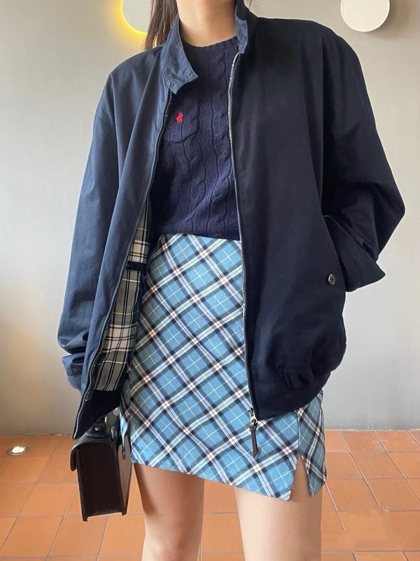 跨境可扫码拉夫老钱风立领工装夹克外套小马刺绣男女同款外套|undefined