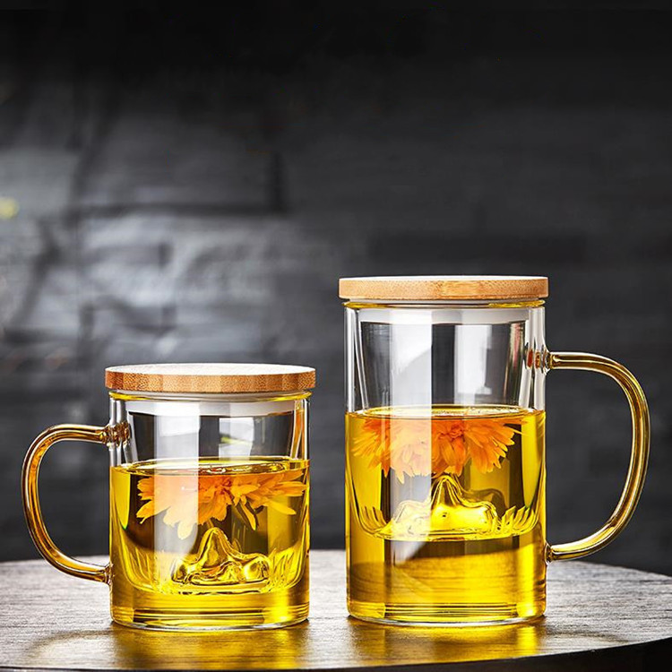 Glass creative transparent tea cup