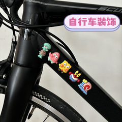 自転車アクセサリー、装飾アクセサリー、ステッカー、ロードマウンテンバイク人形、スポンジボブ人形、樹脂ペンダント