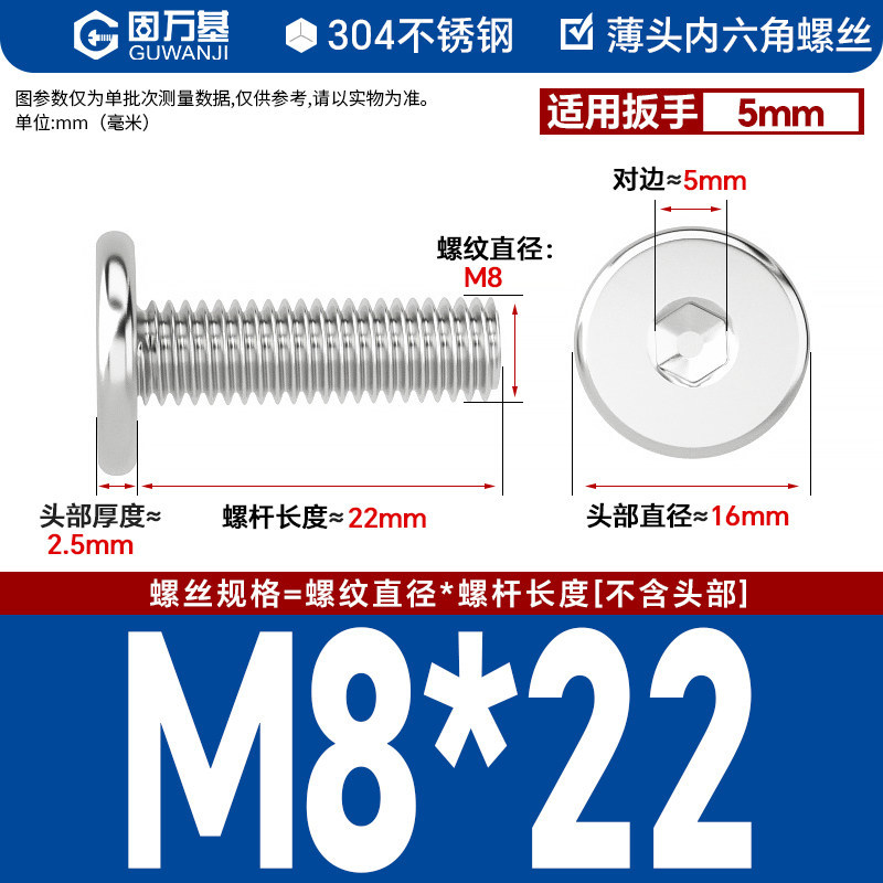 304 M8*22
