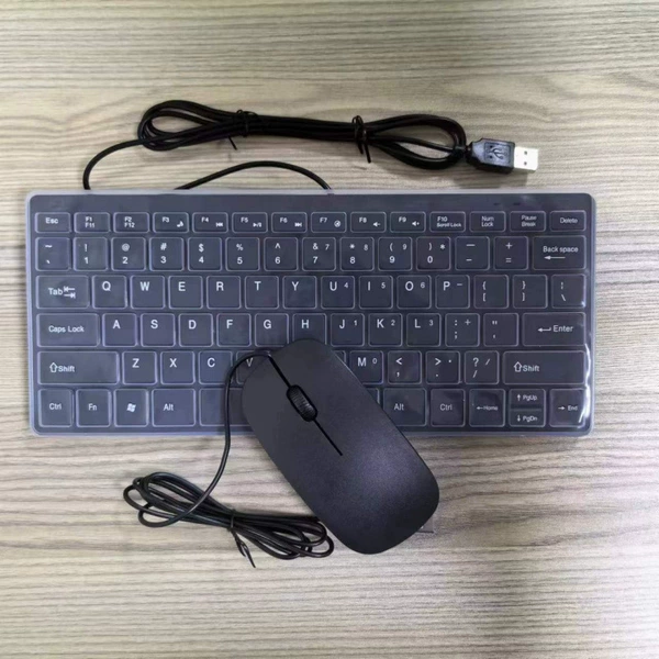 Black small keyboard + mouse + [keyboard membrane]