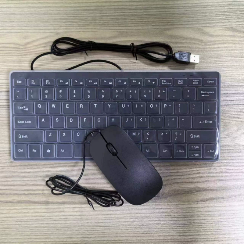Laptop, small keyboard, mouse, set, acrylic calligraphy for office