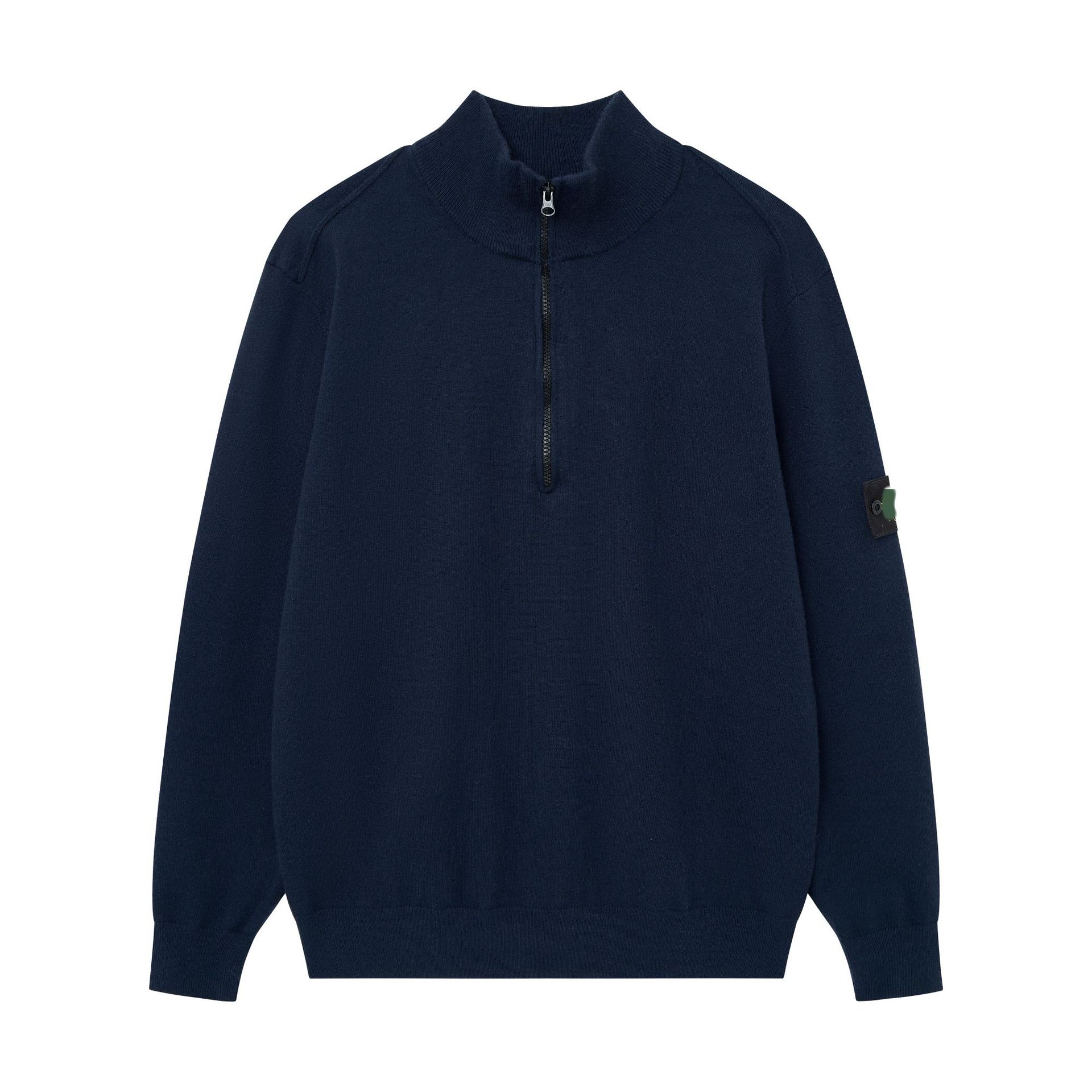 Stone Island Zip Sweater Navy