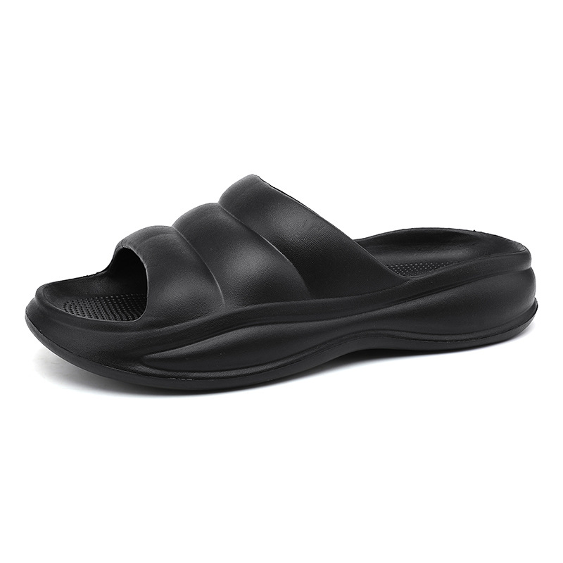 EVA fondo grueso pisar mierda sensación zapatillas caseras mujeres de verano baño interior ocio anti-deslizante zapatillas frías