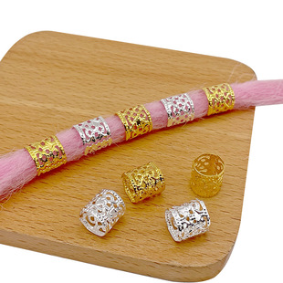 10 * 10mm semi-finished product dirty braid hair buckle iron plating diy jewelry accessories hip hop hair decoration trinket hair ring