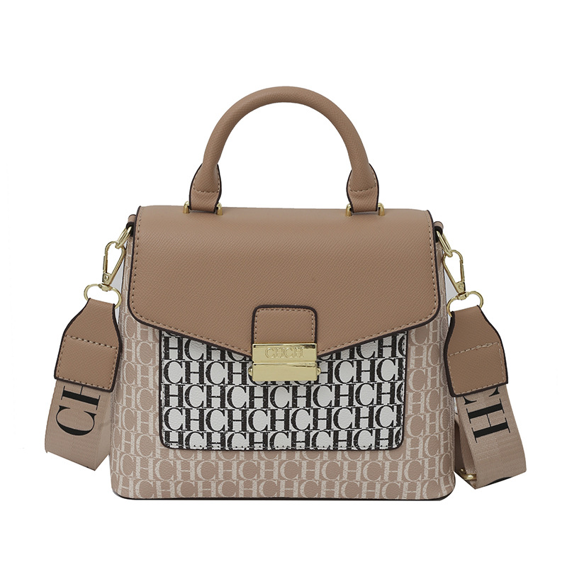 Bolso de hombro transfronterizo para mujer nuevo bolso de moda de gran capacidad con sentido premium retro clásico con letras impresas