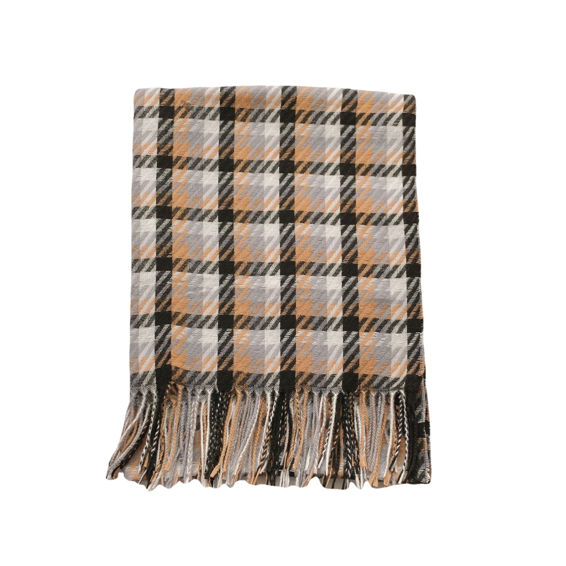 Bufanda escocesa Siya 2025 New England para mujer, estilo urbano cálido para otoño e invierno, calentador de cuello elegante de alta gama en stock.