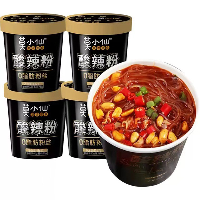 莫小仙酸辣粉136g桶108g重庆小面肥汁米线螺蛳粉方便速食食品批发