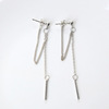 Trend earrings, chain with tassels, ear clips, internet celebrity, punk style