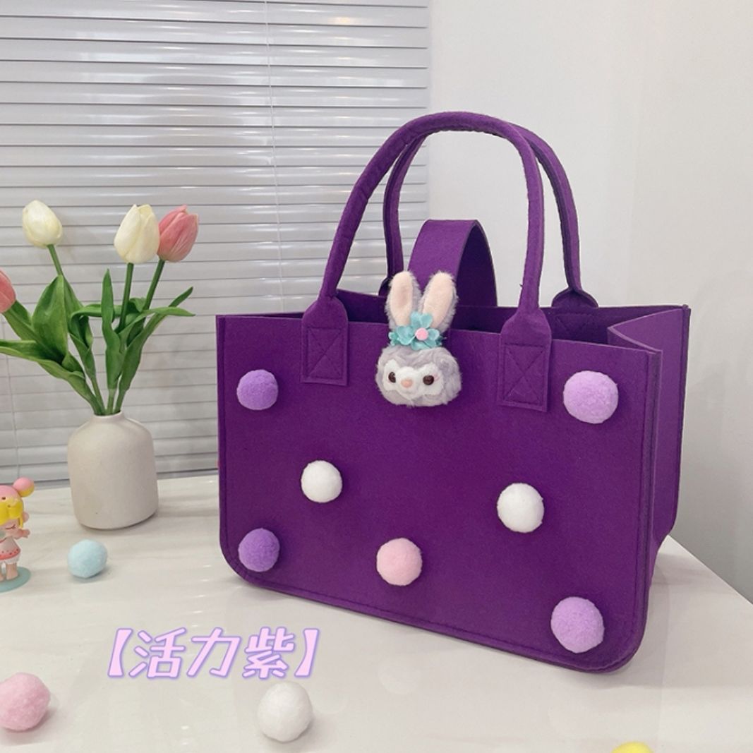 Bolso de regalo de cumpleaños de vino de luna llena bolsa de regalo de dibujos animados de fieltro bolso de regalo de dibujos animados