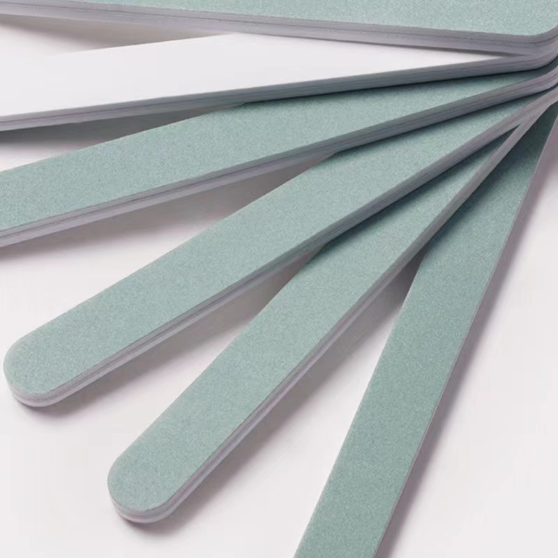 Nueva tira larga redonda de pulido de uñas palo de plata herramienta de uñas de doble cara manicura pulido tira de pulido de uñas