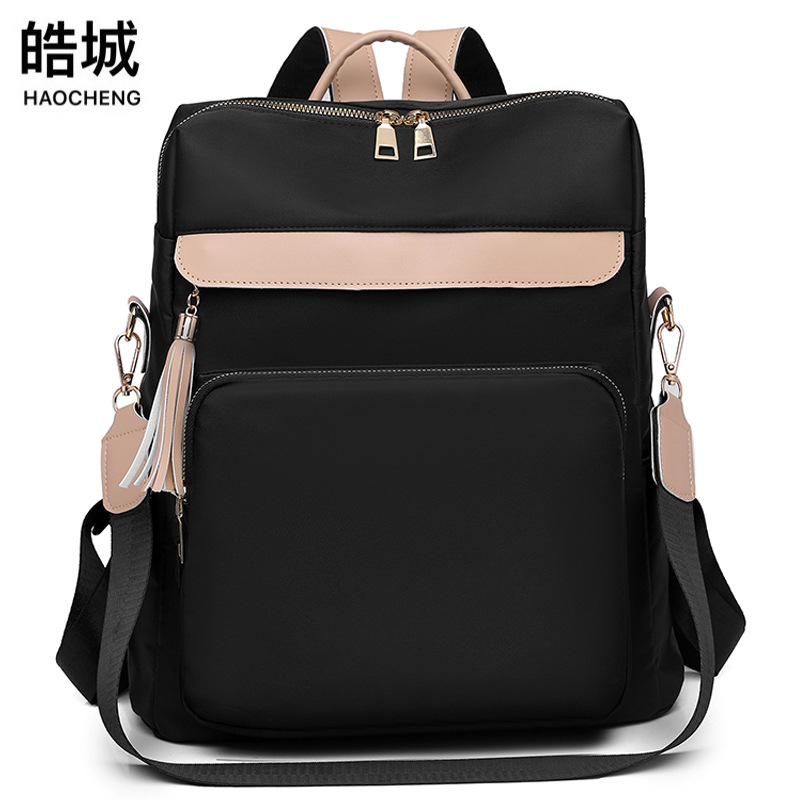 2023 verano nuevo estilo coreano damas tela Oxford mochila moda contraste color literario multifuncional mochila de un solo hombro marea