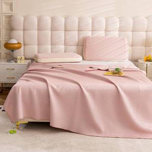 2025 Popular Type a Waffle Cool Silk Blanket Dot Multi-Functional Double-Sided Summer Quilt