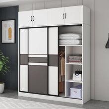 衣柜家用卧室推拉门储物柜现代简约经济型收纳简易组合衣柜亚马逊