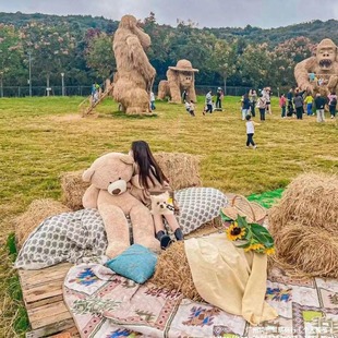 Straw Stacks Dry Straw Decoration Photography Props Straw Bale Grain Grass Pile Halloween Landscaping Farmhouse Grass Stool
