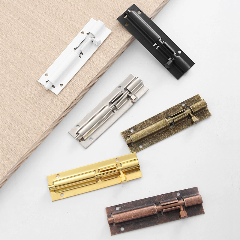 Рычаг дверной защелки, золотая пряжка для общественных деревянных дверей и окон, небольшой винтажный замок в китайском стиле, белая дверная защелка поверхностного монтажа, черная.