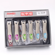 批发日美6508指甲刀不锈钢指甲剪平口指甲钳修甲刀指甲钳带锉