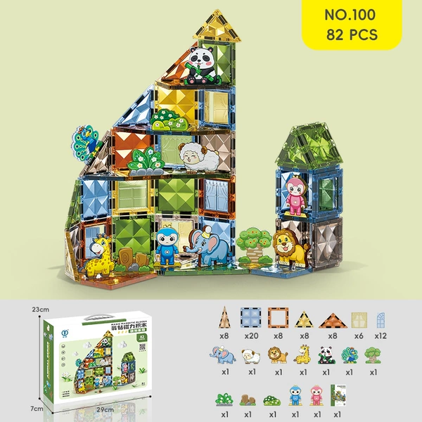 100 Jade Diamond Animal Park 82PCS