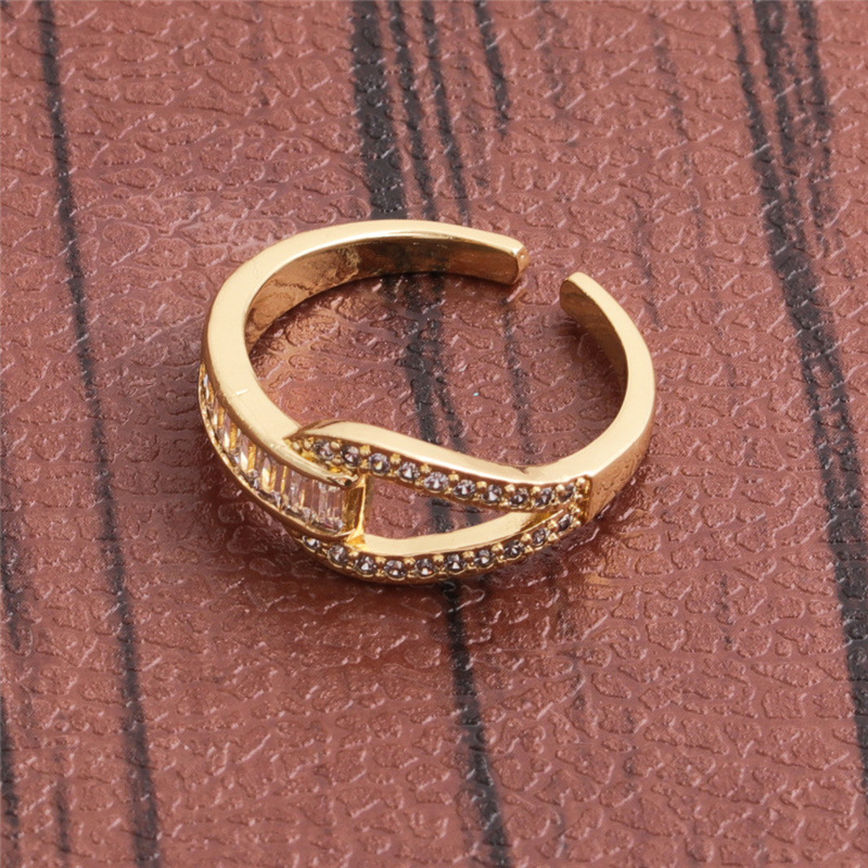 Fashion Geometric Double Layer Ring display picture 4