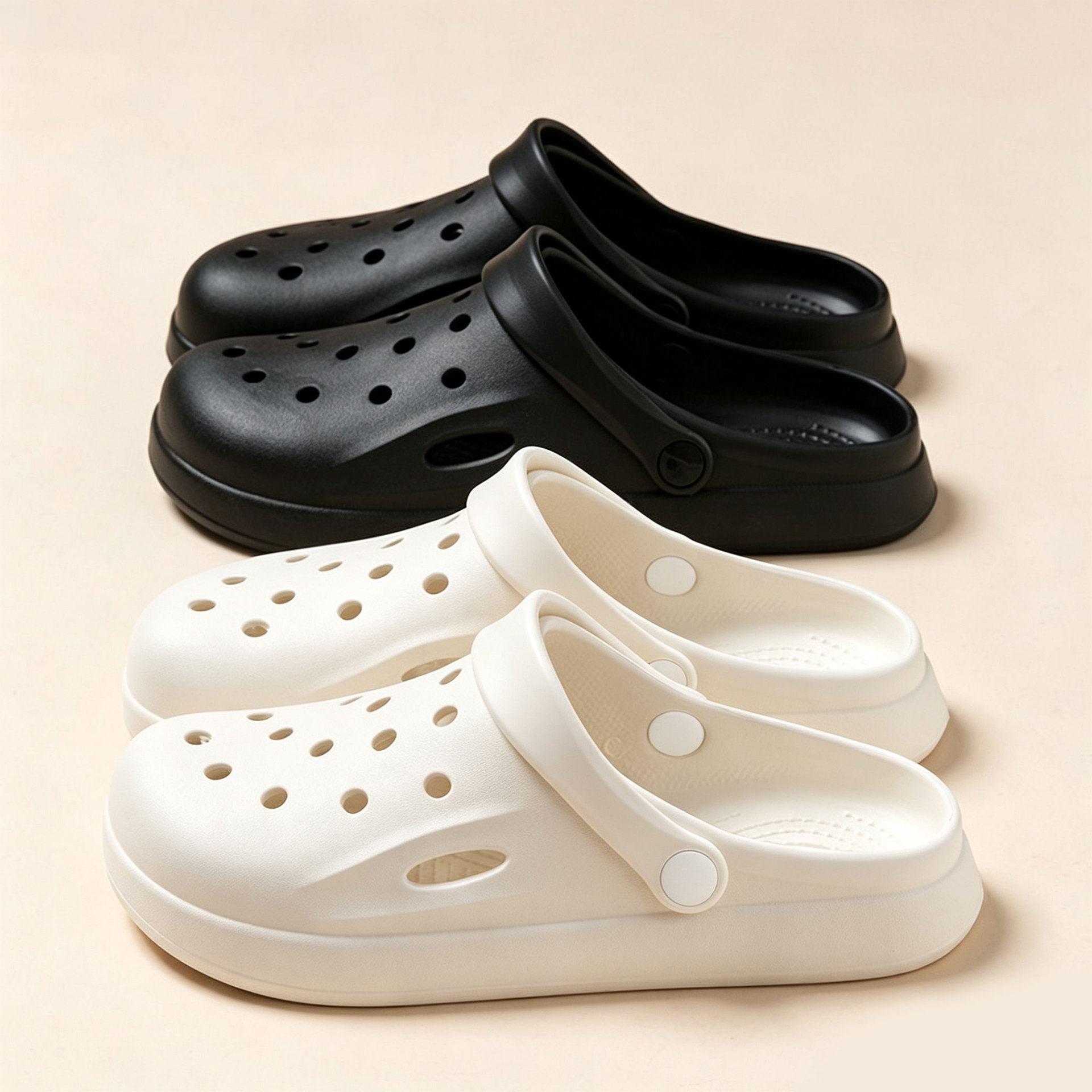 Zuecos con Agujeros de Suela Gruesa Unisex de EVA Transpirables Antideslizantes para Playa y Hogar