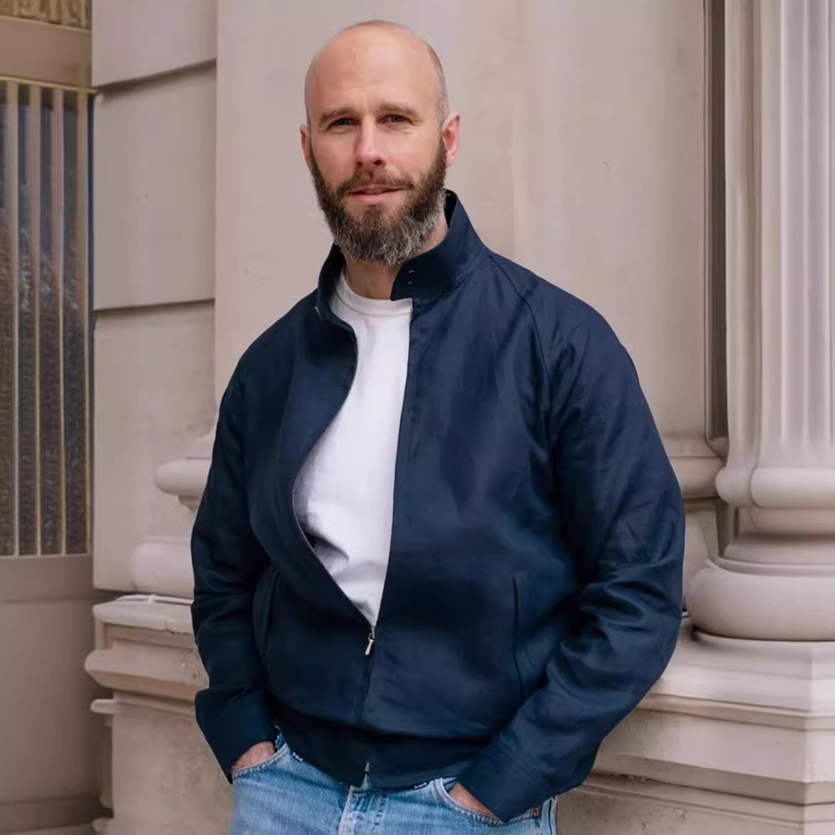 Spring and Autumn Solid Color Stand up Collar Top British Style Zipper Men's Jacket_voghion.com