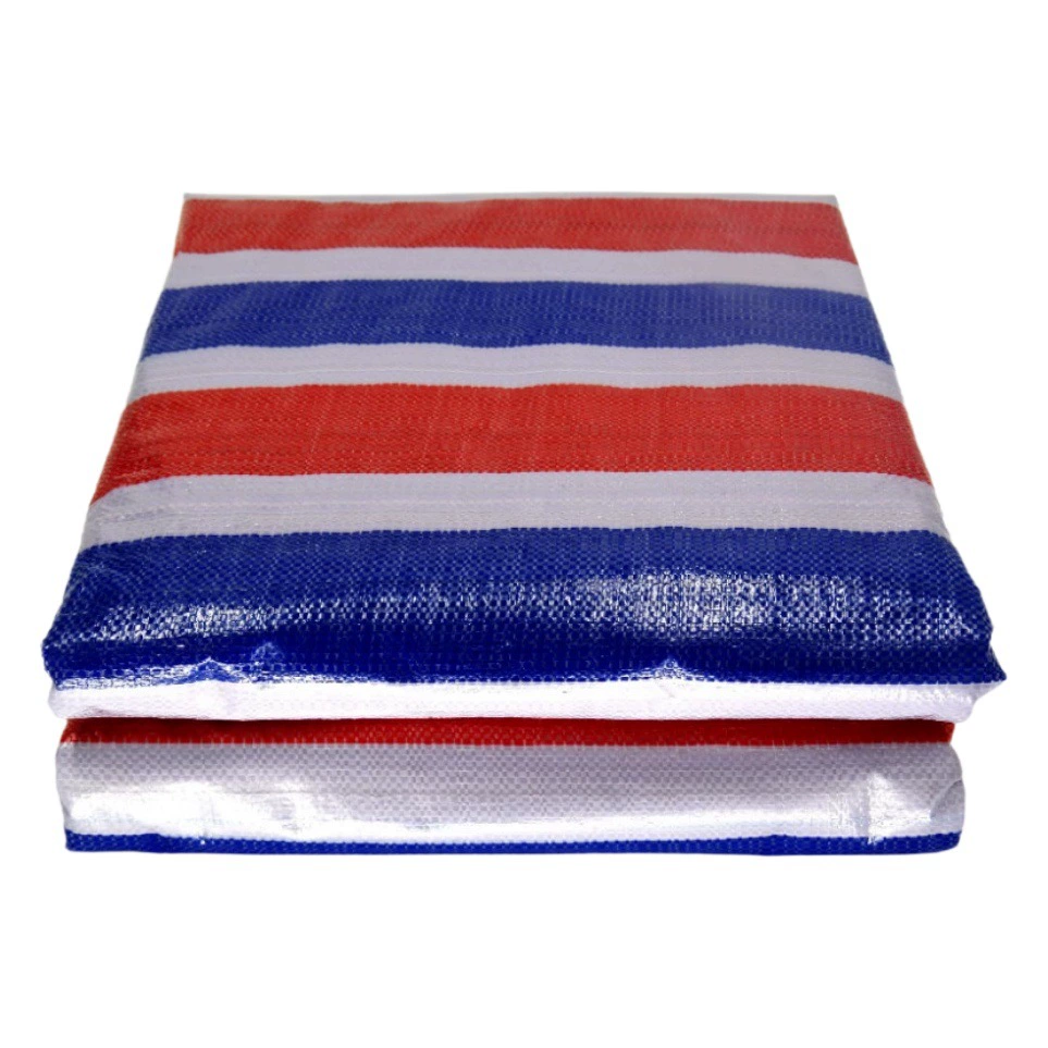 [Shengpin] Оптовая Продажа с фабрики пластиковая Непромокаемая ткань Водонепроницаемая тканая ткань утолщенная полиэтиленовая Брезентовая Трехцветная полосатая ткань