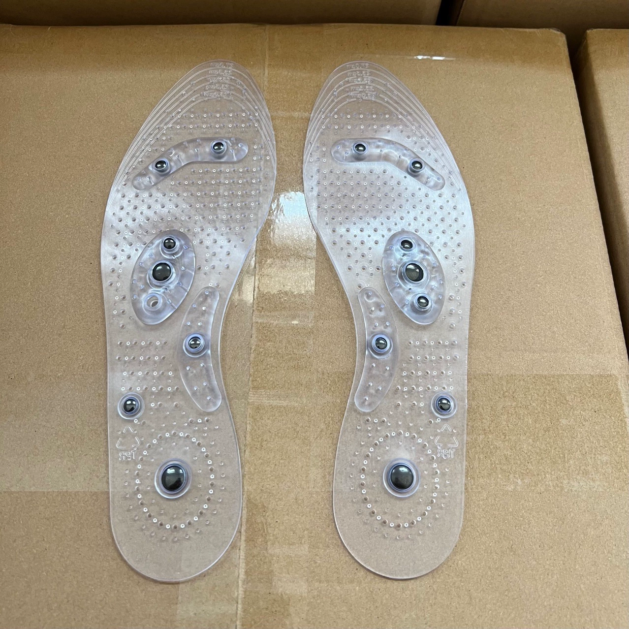 ПВХ прозрачные стельки Прозрачные 8 шт магнитные стельки Дышащие стельки для мужчин и женщин