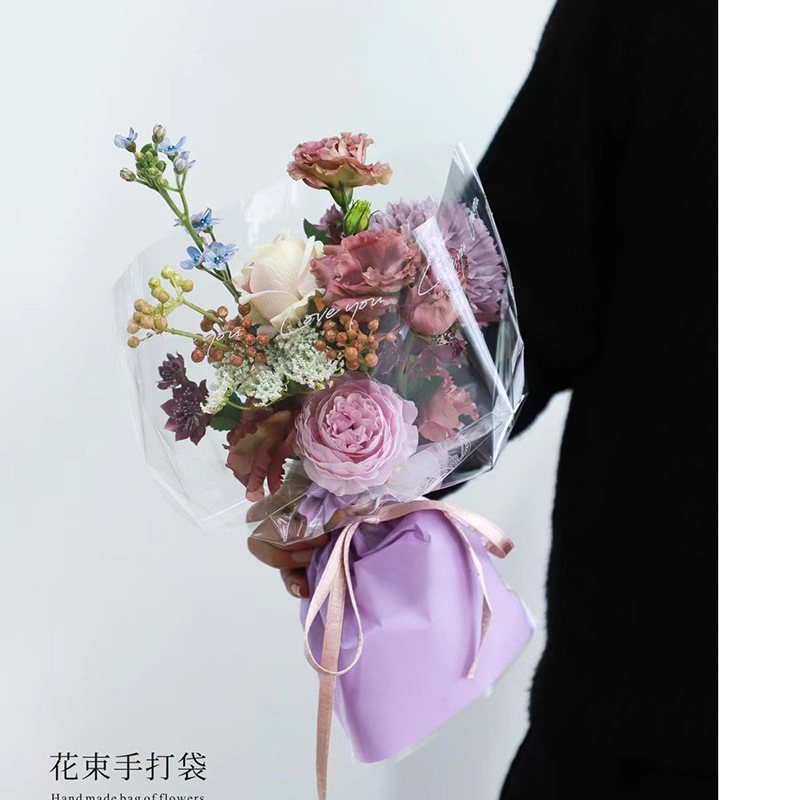 母亲节520独角兽手打袋多只花束袋子鲜花花束包装袋迷你花束包装