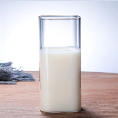 Venta al por mayor multi-especificación cuadrado de vidrio transparente de una sola capa taza de vidrio de borosilicato doméstico jugo de leche taza de café