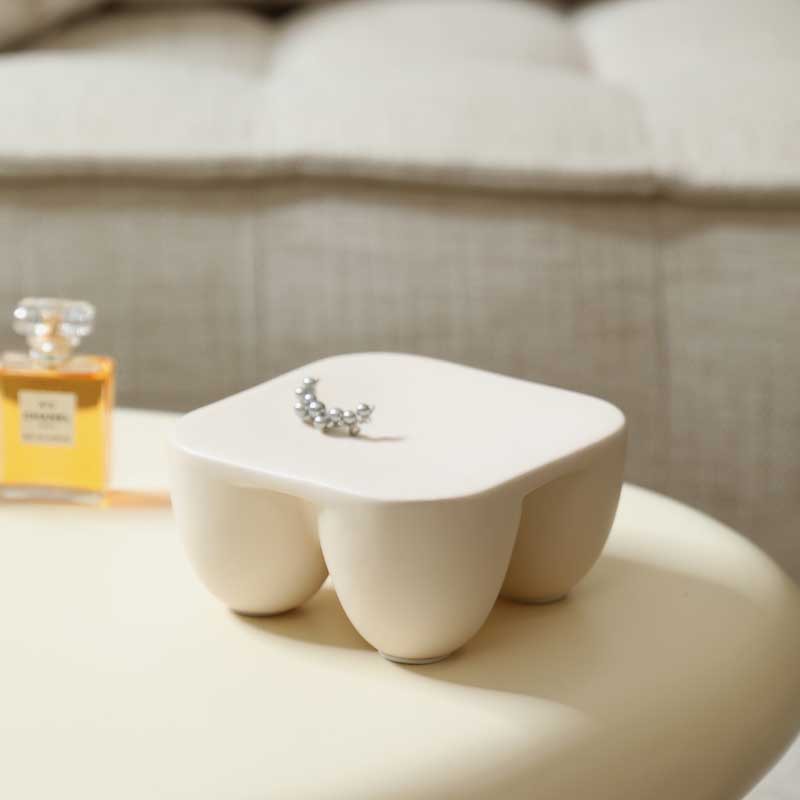Placa de almacenamiento de cerámica creativa, decoración, joyería, placa de exhibición de joyería, bandeja de llaves de entrada, decoración suave de escritorio al por mayor